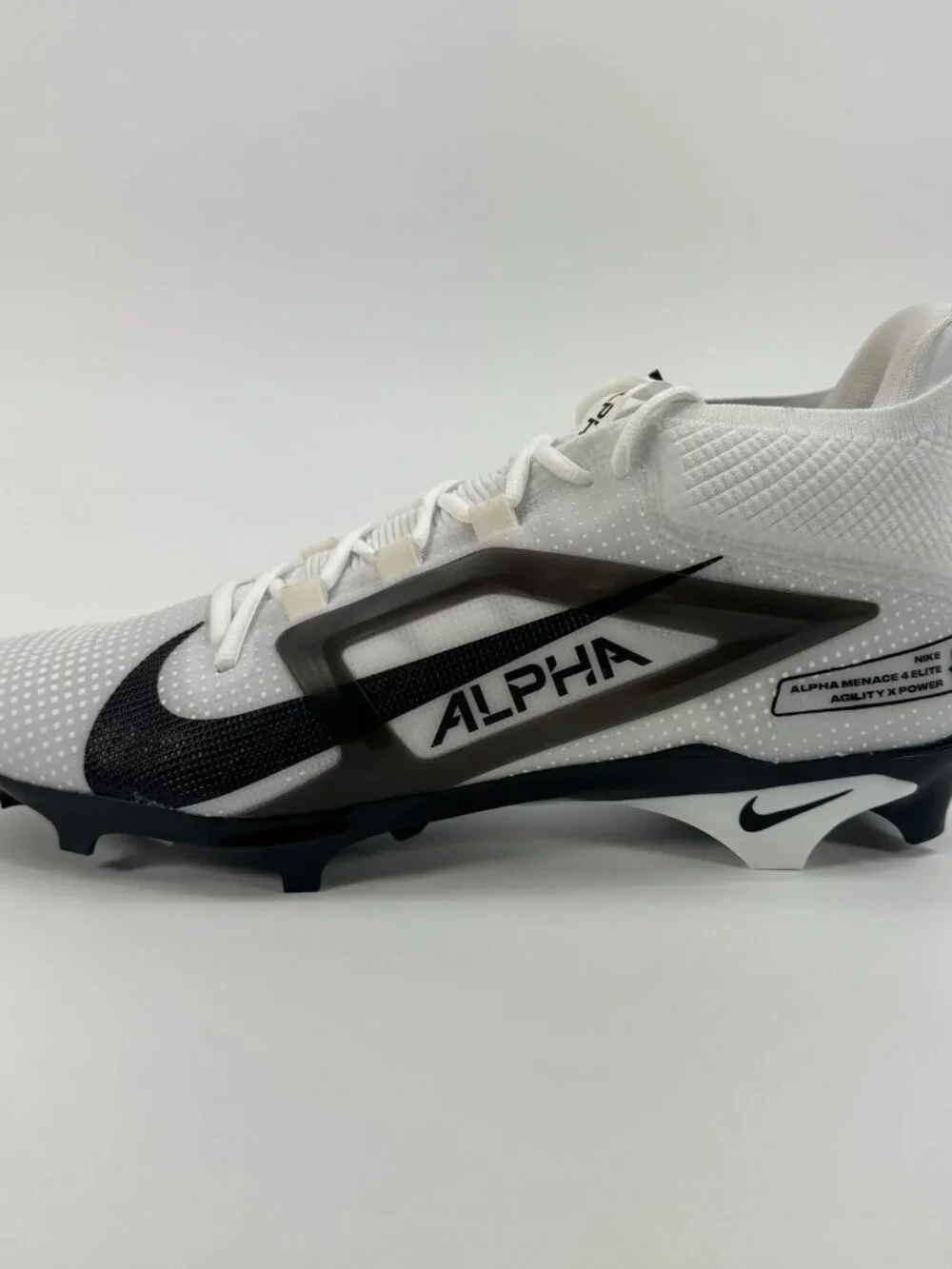 Nike Alpha Menace 4 Elite TB P 'White Black' IB2501-100 Football size 14